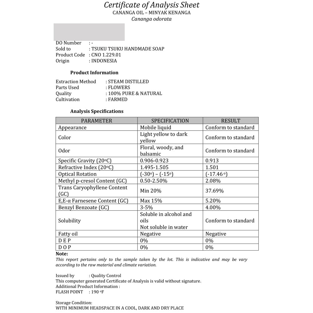 精油カナンガ Cananga/エッセンシャルオイル 5ml/インドネシアの希少な精油