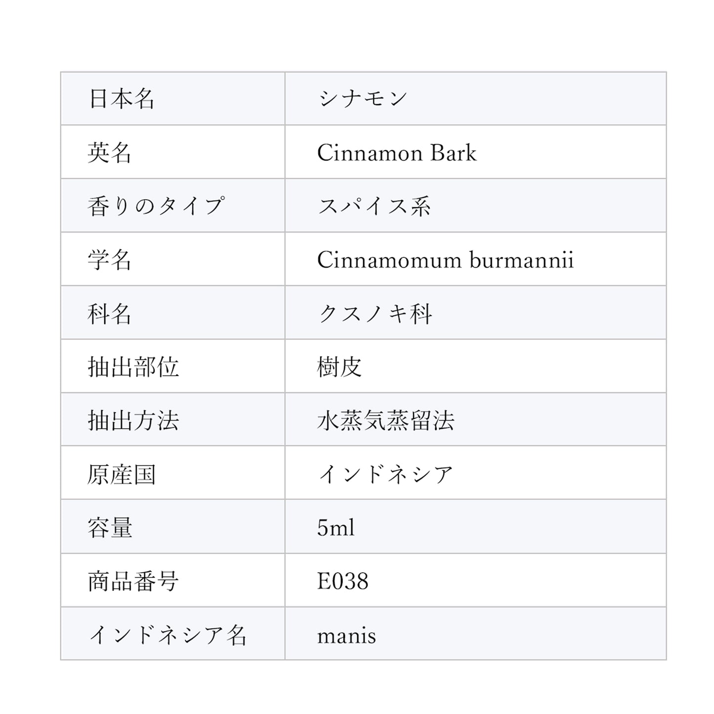 精油 シナモン・バーク Cinnamon bark/エッセンシャルオイル 5ml/インドネシアの希少な精油