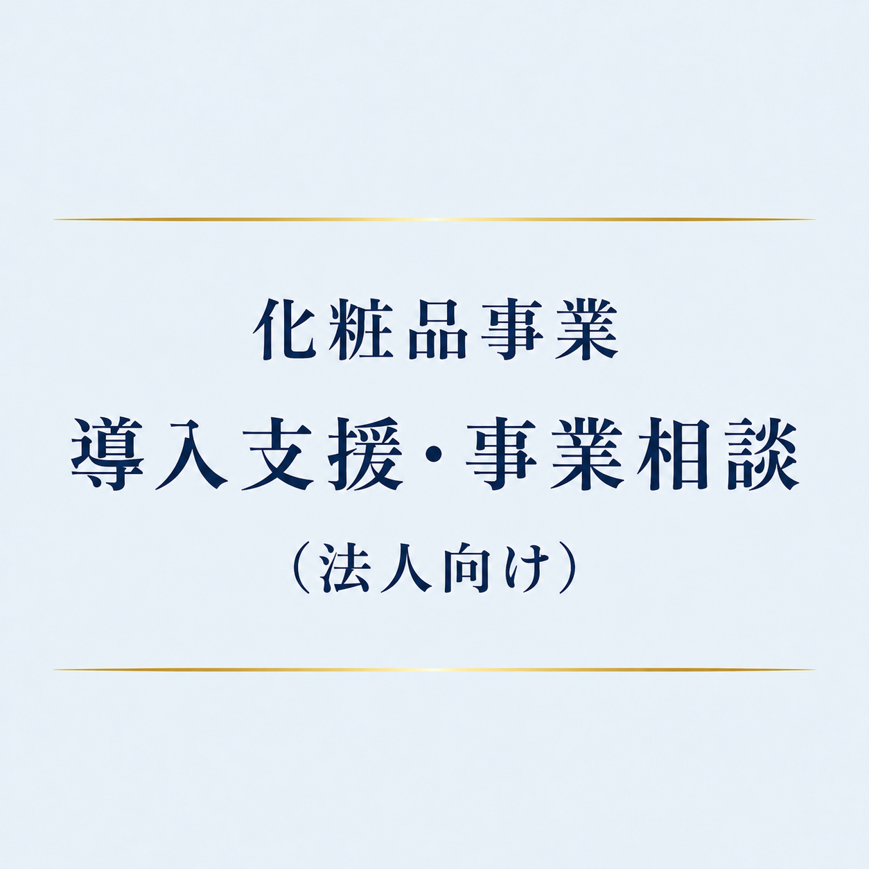 化粧品事業 導入支援・事業相談（法人向け）