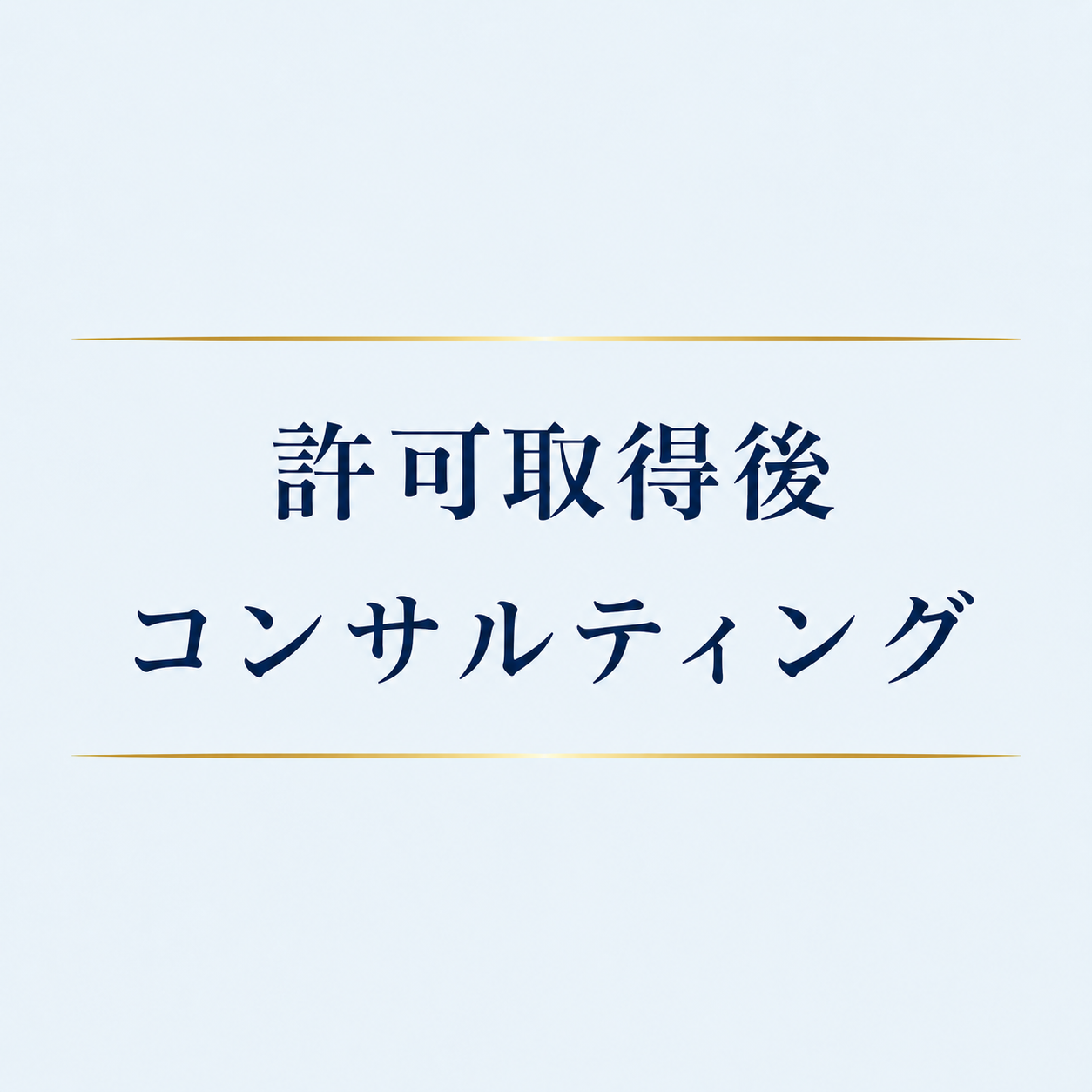 許可取得後コンサルティング