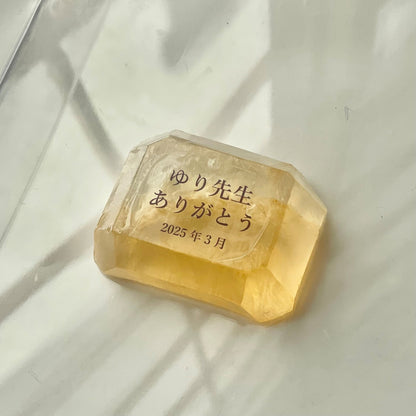 宝石石鹸プレート（席札、文字入れ・名入れギフト）
